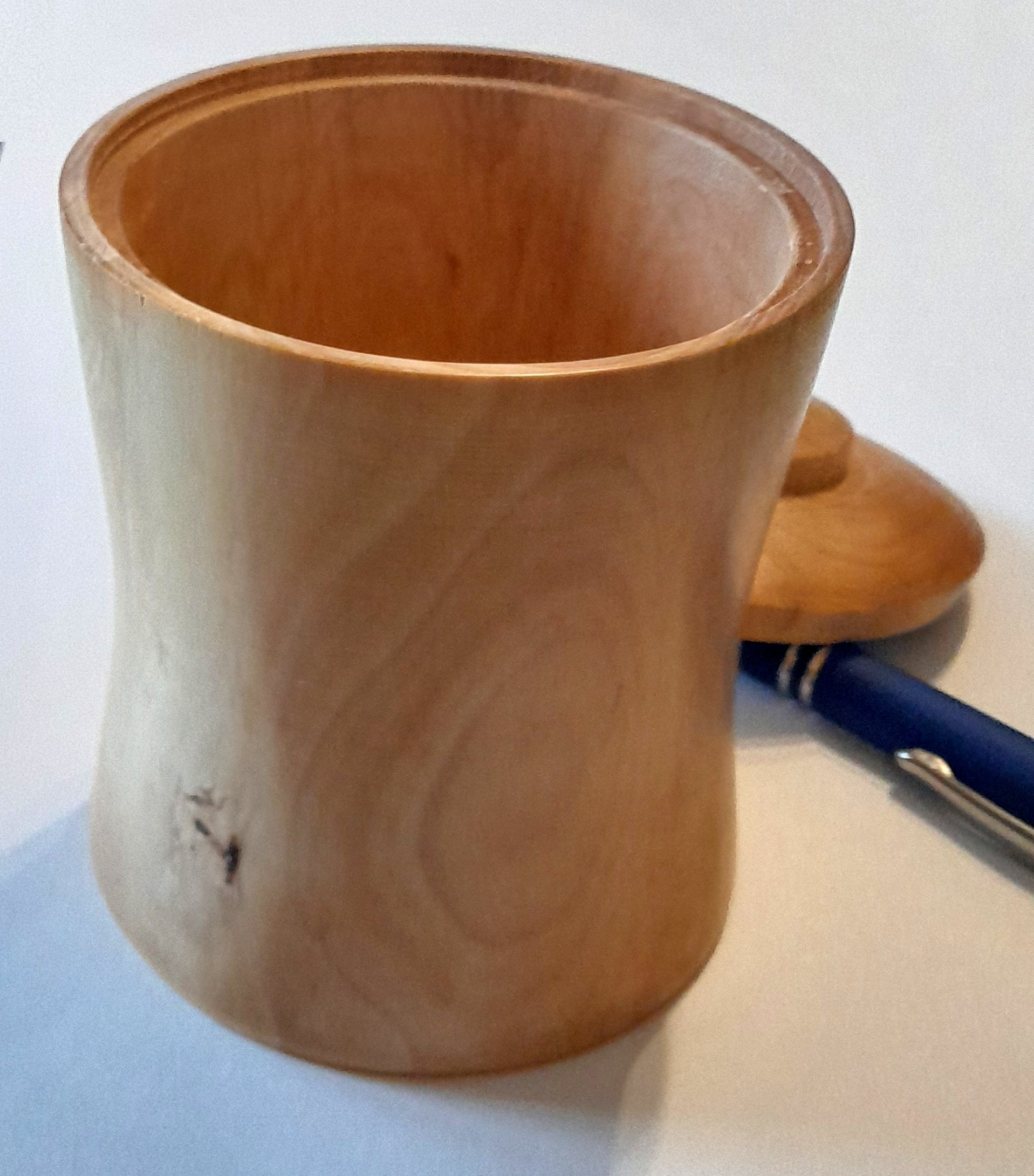 Schlanke Ahorn Dose / handgedrechselt – Bild 2
