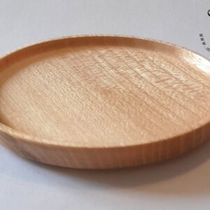 Kleiner Teller/Kerzenständer aus Eschenholz / handgedrechselt