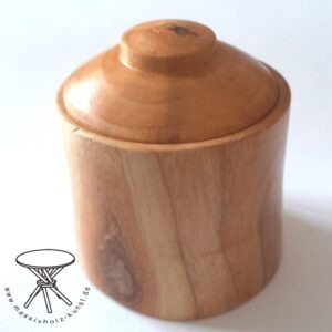 Kleine Ahorn Dose mit Baumkante / handgedrechselt