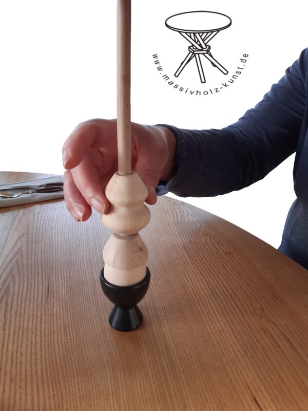 Eierköpfer / handgedrechselt – Bild 3
