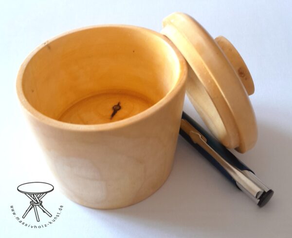 Kleine Ahorn Dose / handgedrechselt – Bild 2