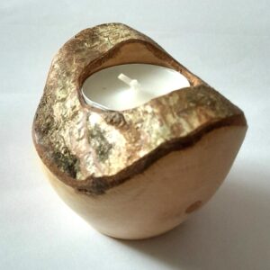 Kerzenständer-Teelichthalter aus Ahornholz / handgedrechselt