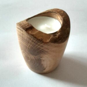 Kerzenständer-Teelichthalter aus Ahornvollholz / handgedrechselt